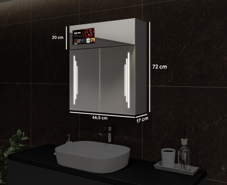 Smart Spiegelschrank mit LED Beleuchtung - L27 Sarah 66,5 x 72cm #3