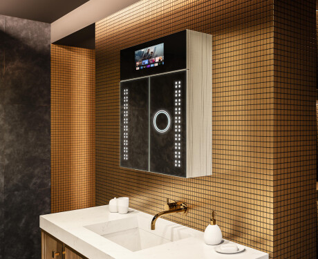 Smart Spiegelschrank mit LED Beleuchtung - L55 Sarah 66,5 x 72cm
