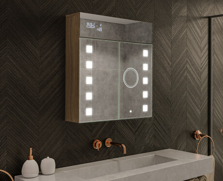 Spiegelschrank mit LED Beleuchtung - L03 Emily 66,5 x 72cm