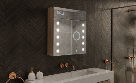 Spiegelschrank mit LED Beleuchtung - L06 Emily 66,5 x 72cm