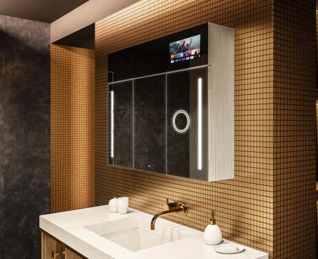 Smart Spiegelschrank mit LED Beleuchtung - L02 Sarah 100 x 72cm