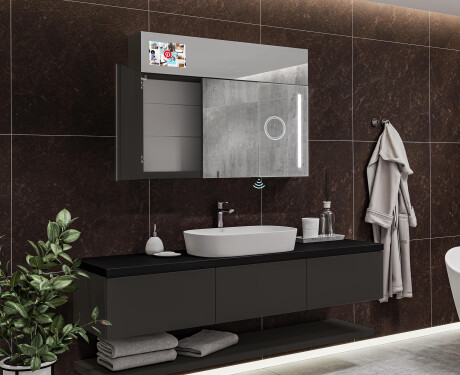 Smart Spiegelschrank mit LED Beleuchtung - L02 Sarah 100 x 72cm #11