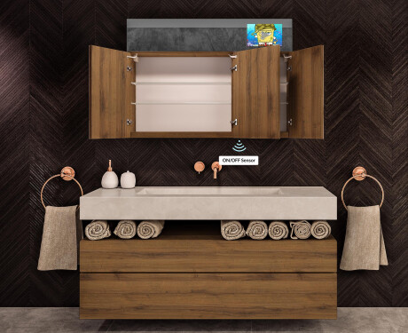 Smart Spiegelschrank mit LED Beleuchtung - L55 Sarah 100 x 72cm #9