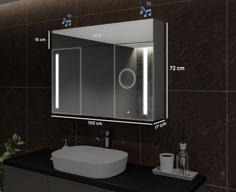 Spiegelschrank mit LED Beleuchtung - L02 Emily 100 x 72cm #2