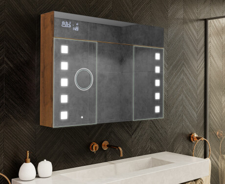Spiegelschrank mit LED Beleuchtung - L03 Emily 100 x 72cm