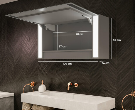 Spiegelschrank mit LED Beleuchtung Sofia 100 x 50cm #2