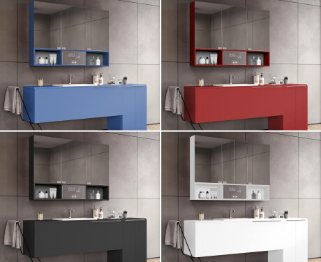 Bad Spiegelschrank Emma mit LED Beleuchtung - 3-türig 100 x 72cm #4