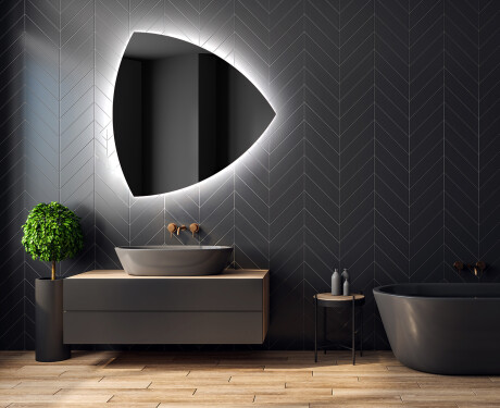 Unregelmäßiger asymmetrischer Spiegel mit LED Beleuchtung T221 #2