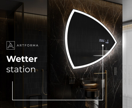 Unregelmäßiger asymmetrischer Spiegel mit LED Beleuchtung T222 #8