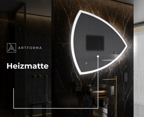 Unregelmäßiger asymmetrischer Spiegel mit LED Beleuchtung T222 #8