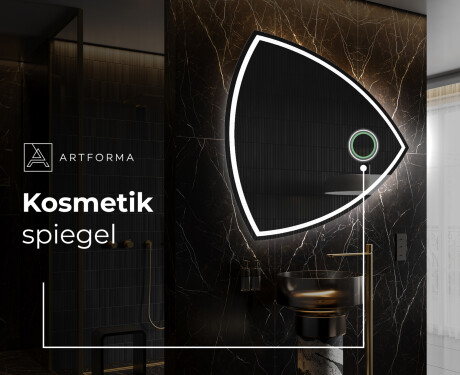 Unregelmäßiger asymmetrischer Spiegel mit LED Beleuchtung T223 #6
