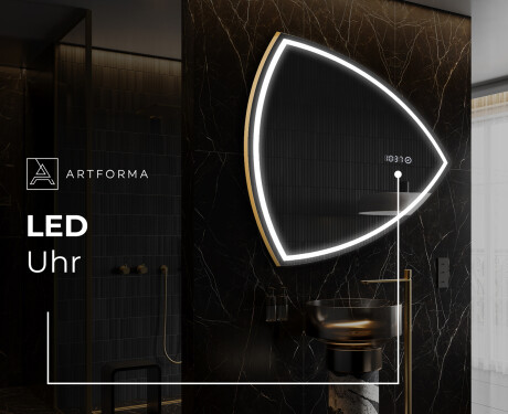 Unregelmäßiger asymmetrischer Spiegel mit LED Beleuchtung T223 #9