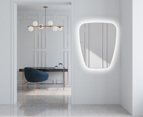 Unregelmäßiger asymmetrischer Spiegel mit LED Beleuchtung Z221 #5