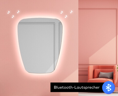Unregelmäßiger asymmetrischer Spiegel mit LED Beleuchtung Z221 #7