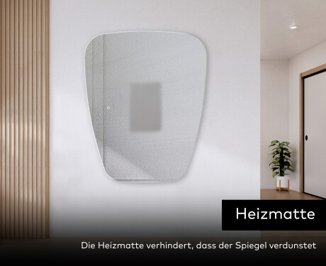 Unregelmäßiger asymmetrischer Spiegel mit LED Beleuchtung Z221 #8
