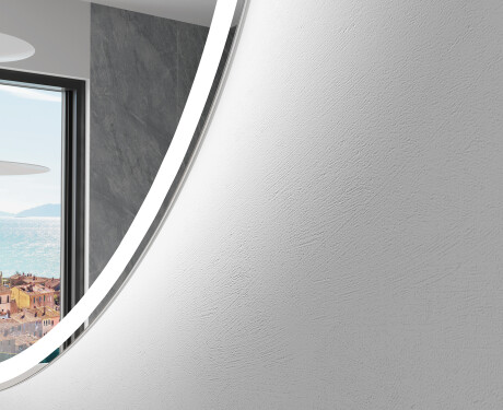 Unregelmäßiger asymmetrischer Spiegel mit LED Beleuchtung Z222 #2