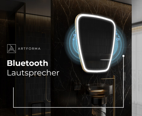 Unregelmäßiger asymmetrischer Spiegel mit LED Beleuchtung Z222 #6
