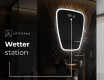 Unregelmäßiger asymmetrischer Spiegel mit LED Beleuchtung Z222 #7