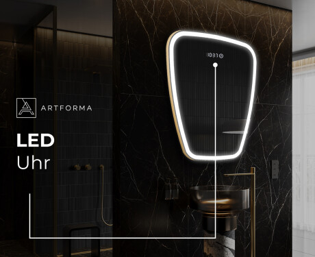 Unregelmäßiger asymmetrischer Spiegel mit LED Beleuchtung Z222 #8
