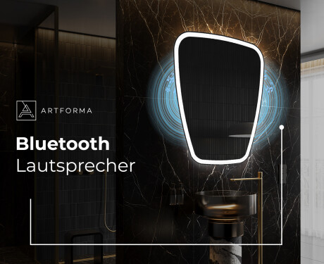 Unregelmäßiger asymmetrischer Spiegel mit LED Beleuchtung Z222 #5