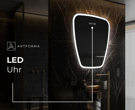 Unregelmäßiger asymmetrischer Spiegel mit LED Beleuchtung Z222 #7