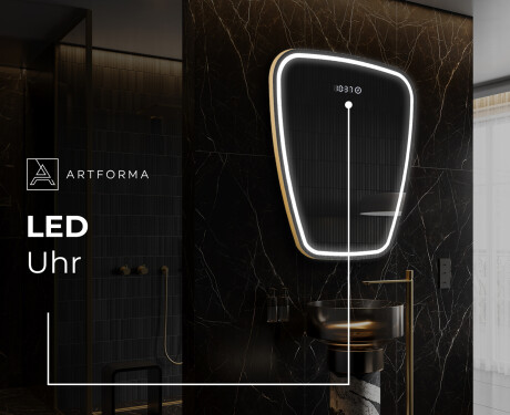 Unregelmäßiger asymmetrischer Spiegel mit LED Beleuchtung Z223 #8