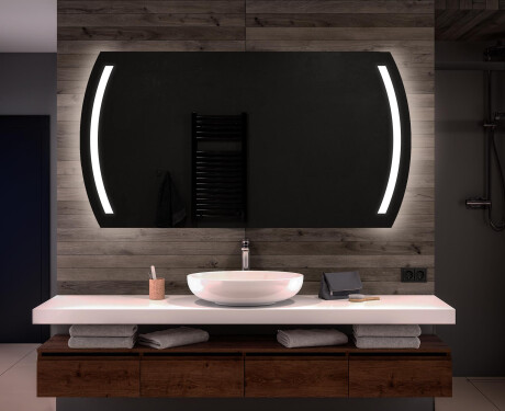 Abgerundeter Badspiegel mit LED Beleuchtung L67