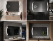 Abgerundeter Badspiegel mit LED Beleuchtung L68 #10