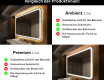 Abgerundeter Badspiegel mit LED Beleuchtung L141 #2