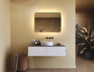 Abgerundeter Badezimmerspiegel mit LED-Beleuchtung, zweifarbig, Touch‑Schalter, Heizmatte #9