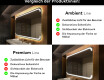 Abgerundeter Badspiegel mit LED Beleuchtung L145 #2