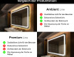 Abgerundeter Badspiegel mit LED Beleuchtung L147 #2