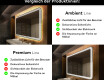 Abgerundeter Badspiegel mit LED Beleuchtung L148 #2